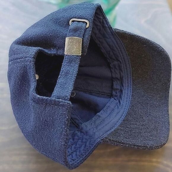 Vtg fleece two-tone navy and charcoal baseball cap - Picture 8 of 8